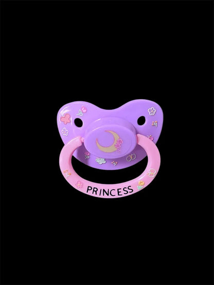 Glow In The Dark Adult Pacifier - Flowers and Moon