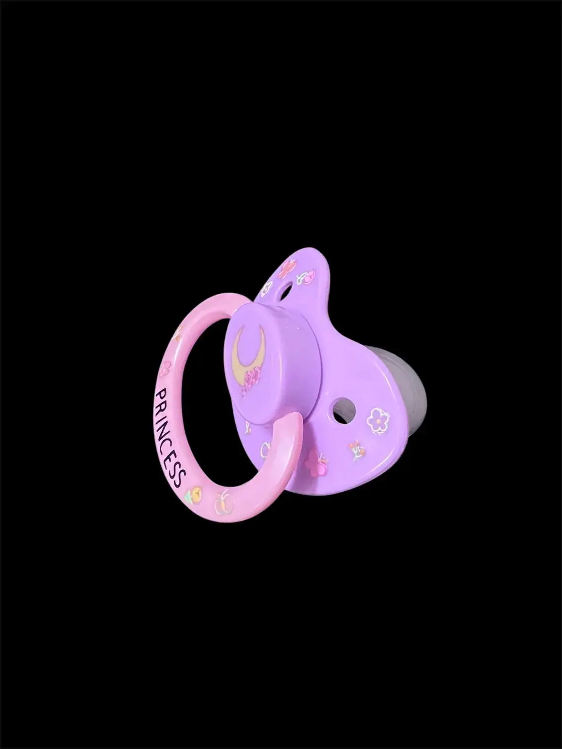 Glow In The Dark Adult Pacifier - Flowers and Moon