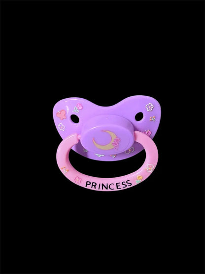 Glow In The Dark Adult Pacifier - Flowers and Moon