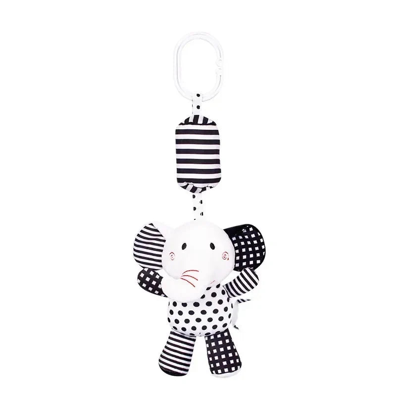 Stroller Hanging Bell Plush Doll Baby Rattles Newborn Visual Toy